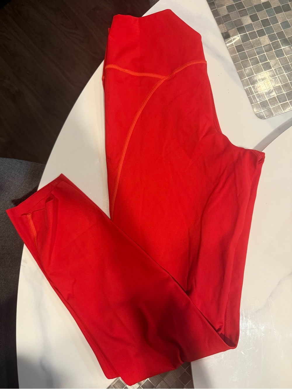 Aerie Bright Red High-Rise Active Leggings